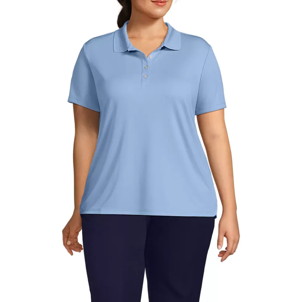 Women's Short Sleeve Solid Active Polo