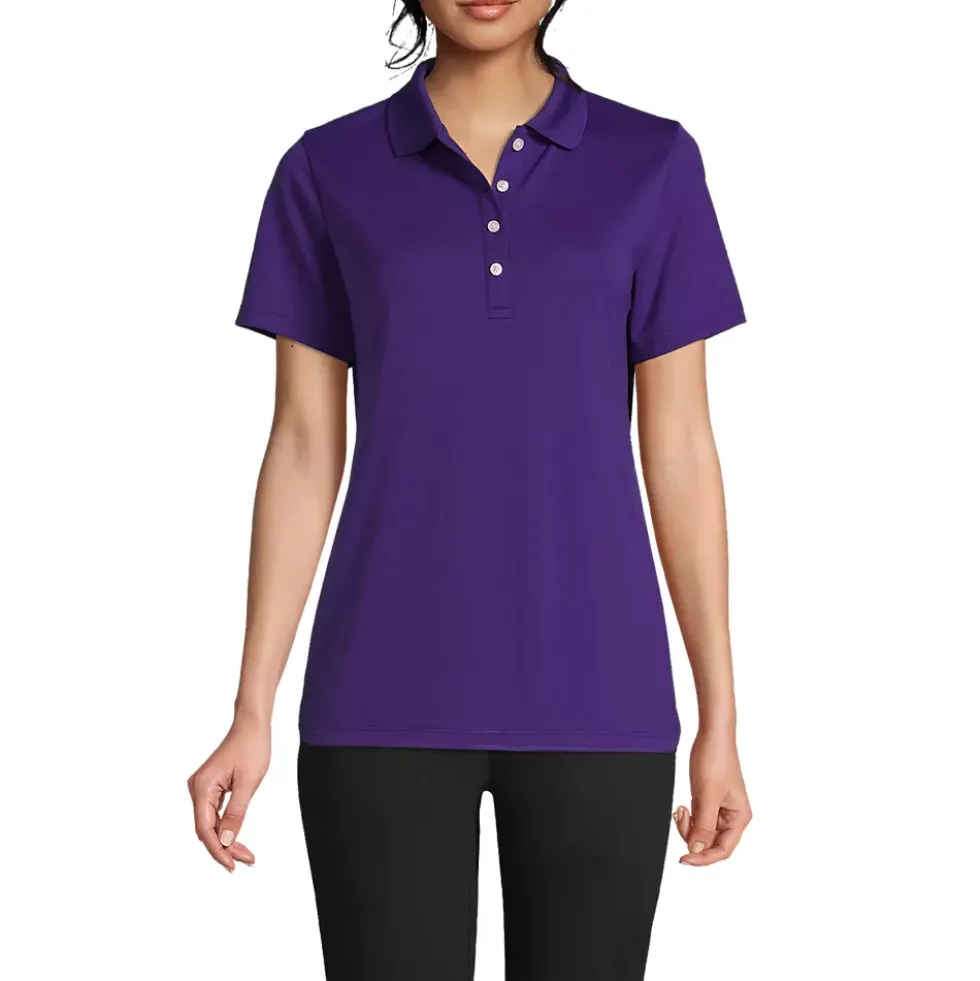 Women's Short Sleeve Solid Active Polo