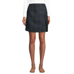 Women's Side Pleat Plaid Skort Above the Knee