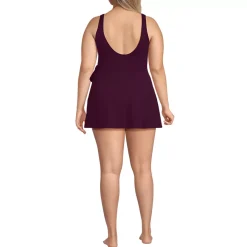 Women's Side Tie Mini Swim Dress Swimsuit