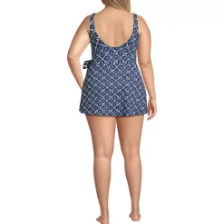 Women's Side Tie Mini Swim Dress Swimsuit