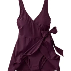 Women's Side Tie Mini Swim Dress Swimsuit