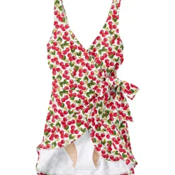 Women's Side Tie Mini Swim Dress Swimsuit