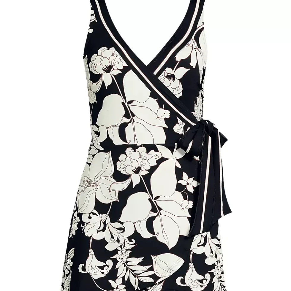 Women's Side Tie Mini Swim Dress Swimsuit