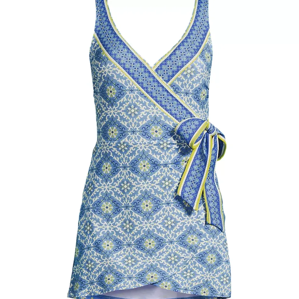 Women's Side Tie Mini Swim Dress Swimsuit