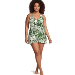 Women's Side Tie Mini Swim Dress Swimsuit