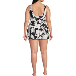 Women's Side Tie Mini Swim Dress Swimsuit