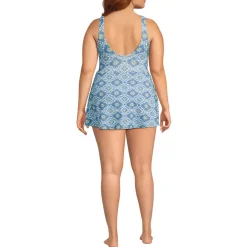 Women's Side Tie Mini Swim Dress Swimsuit