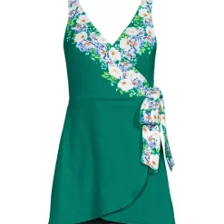 Women's Side Tie Mini Swim Dress Swimsuit