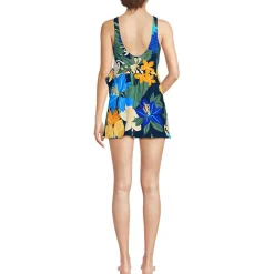 Women's Side Tie Mini Swim Dress Swimsuit