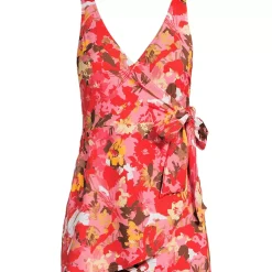 Women's Side Tie Mini Swim Dress Swimsuit