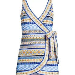 Women's Side Tie Mini Swim Dress Swimsuit