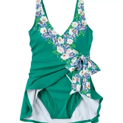 Women's Side Tie Mini Swim Dress Swimsuit
