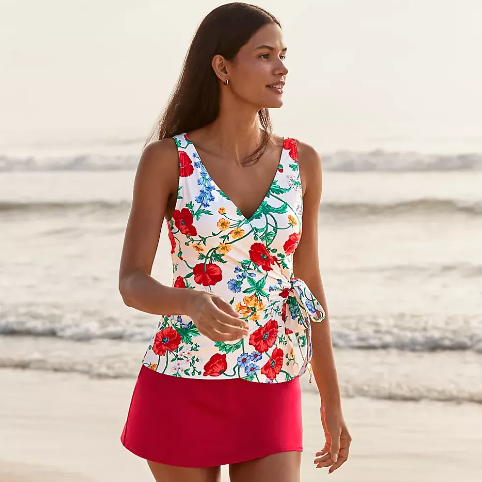 Women's Side Tie Tankini Top