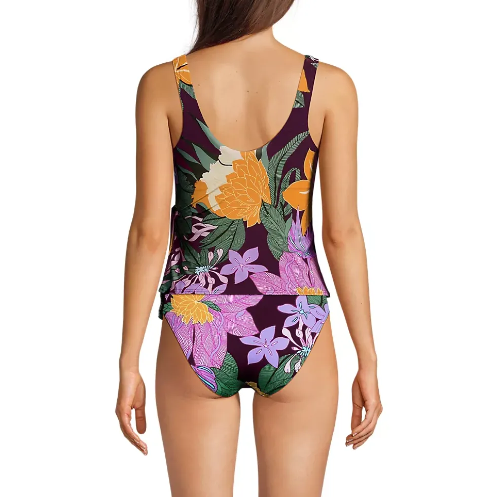 Women's Side Tie Tankini Top