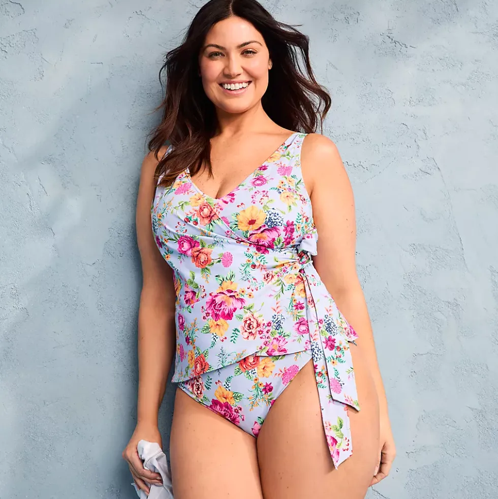 Women's Side Tie Tankini Top