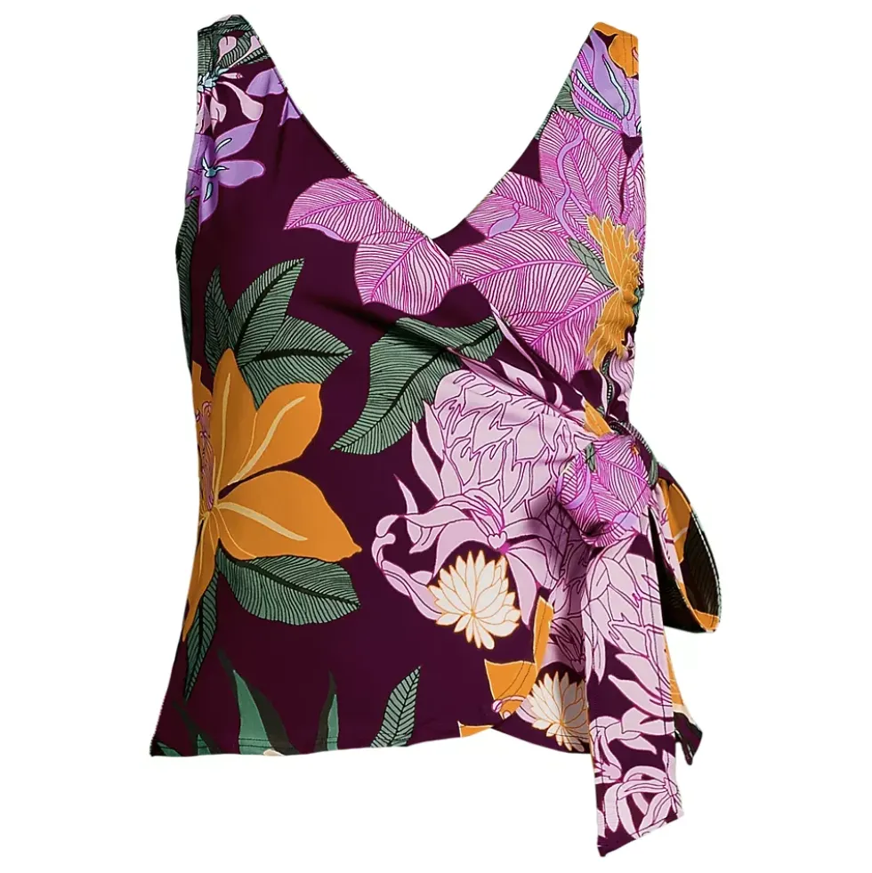 Women's Side Tie Tankini Top