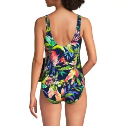 Women's Side Tie Wrap One Piece Swimsuit