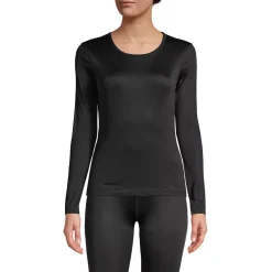 Women's Silk Interlock Long Sleeve Crewneck Long Underwear Top