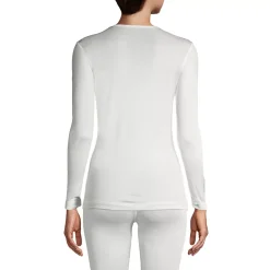 Women's Silk Interlock Long Sleeve Crewneck Long Underwear Top