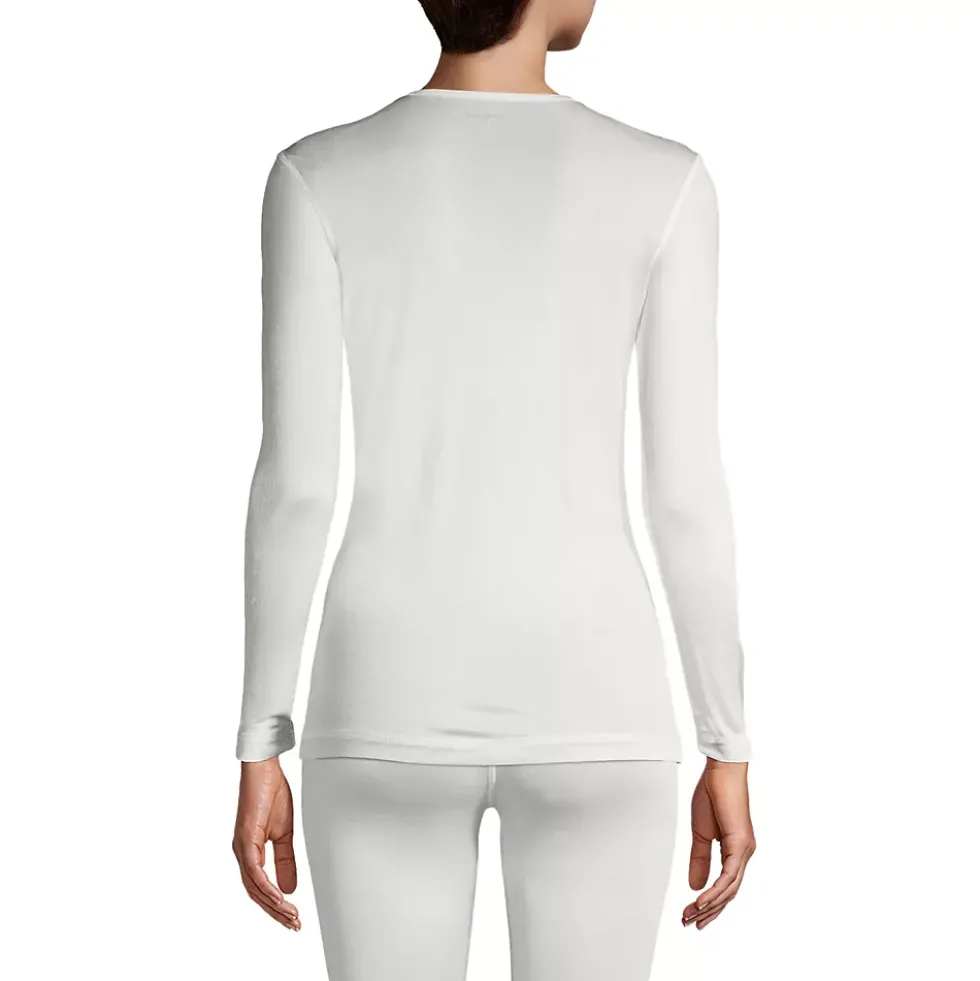 Women's Silk Interlock Long Sleeve Crewneck Long Underwear Top