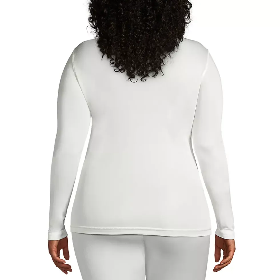 Women's Silk Interlock Long Sleeve Crewneck Long Underwear Top