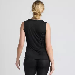 Women's Silk Interlock Tank Top Sleeveless Long Underwear Top