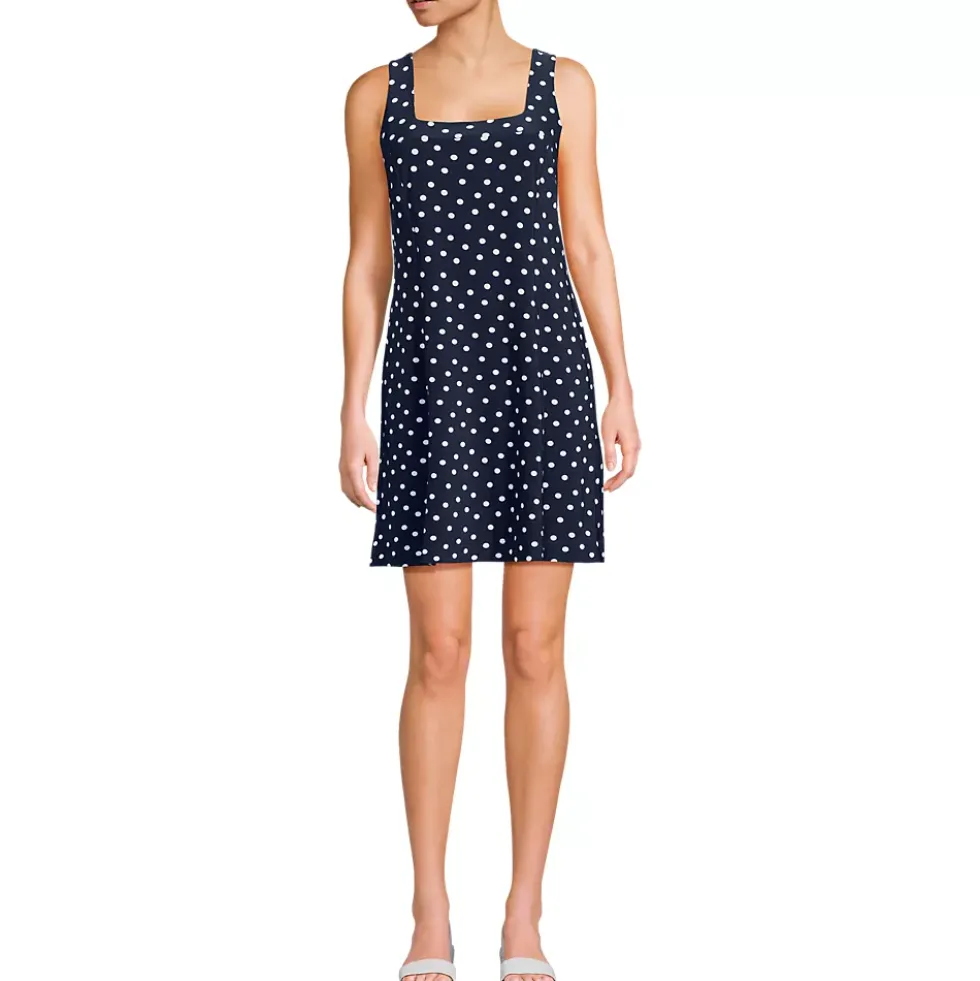Women's Silky Knit Mini Shift Dress