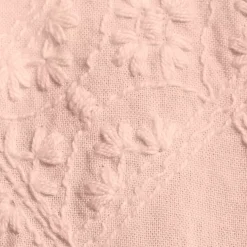 Women's 3/4 Sleeve Cotton Slub Lace Trim Top