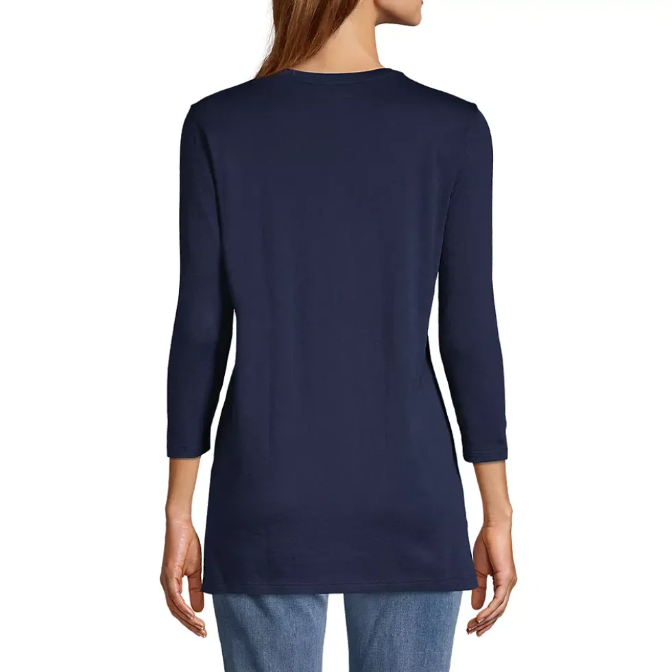 Women's 3/4 Sleeve Cotton Supima Tunic