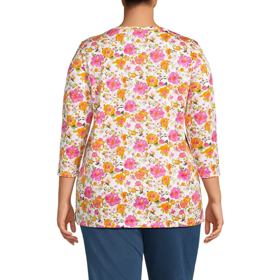 Women's 3/4 Sleeve Cotton Supima Tunic