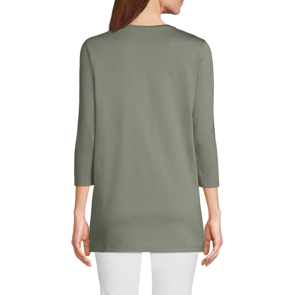 Women's 3/4 Sleeve Cotton Supima Tunic