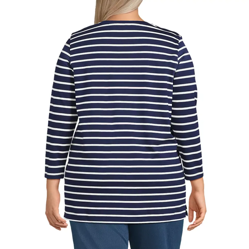 Women's 3/4 Sleeve Cotton Supima Tunic