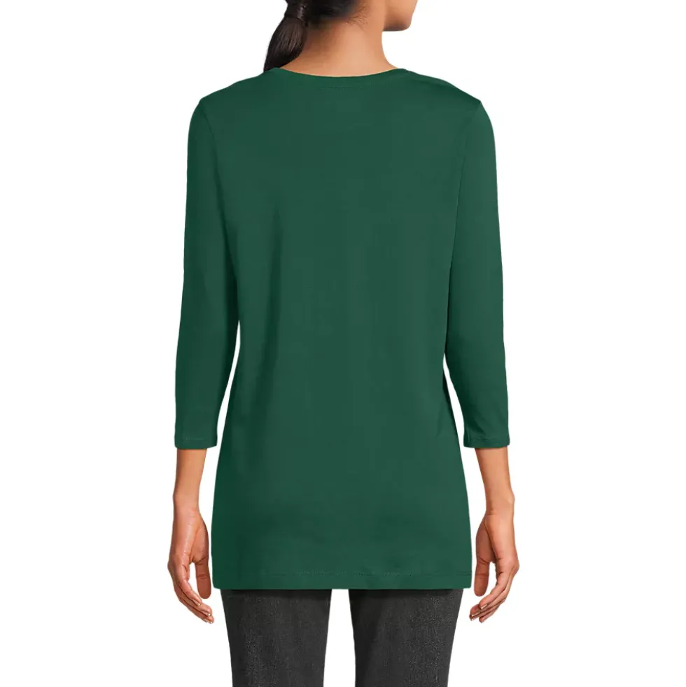 Women's 3/4 Sleeve Cotton Supima Tunic