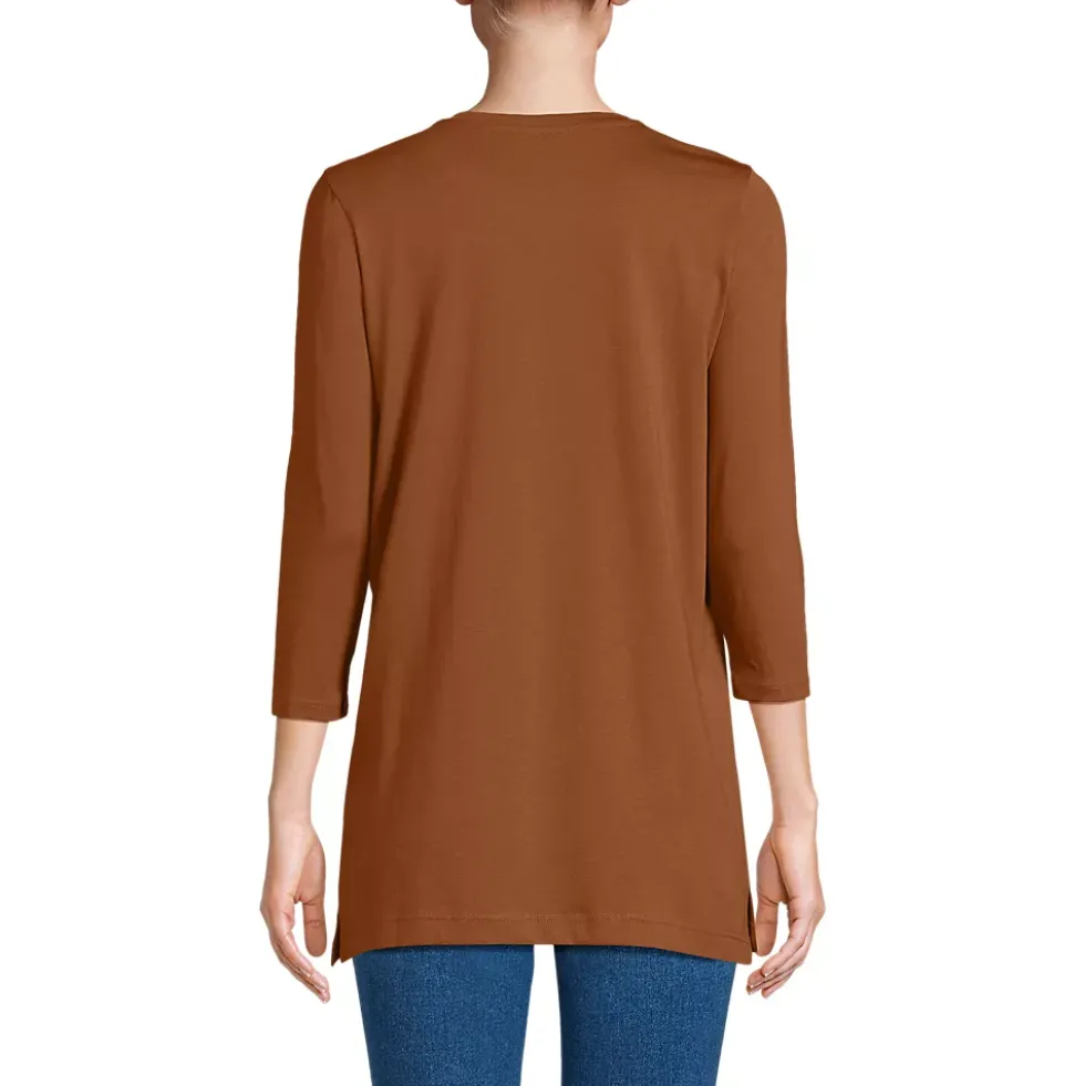 Women's 3/4 Sleeve Cotton Supima Tunic