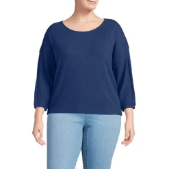 Women's 3/4 Sleeve Cozy Rib Dolman Top