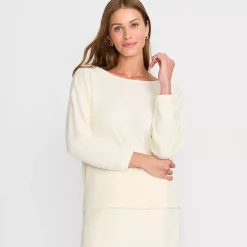 Women's 3/4 Sleeve Cozy Rib Dolman Top