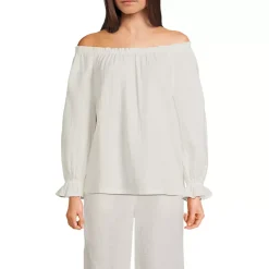 Women's 3/4 Sleeve Gauze On or Off the Shoulder Blouse