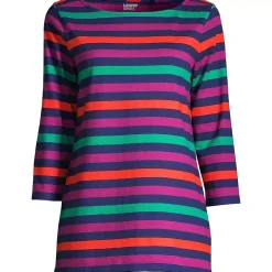 Women's 3/4 Sleeve Heavyweight Jersey Boatneck Tunic