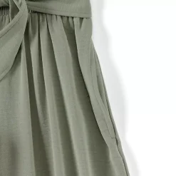 Women's Sleeveless Creaseless Wrap Jumpsuit with Smocked Waist