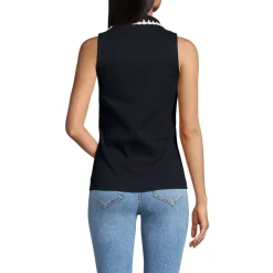 Women's Sleeveless Micro Rib Polo