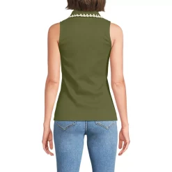 Women's Sleeveless Micro Rib Polo