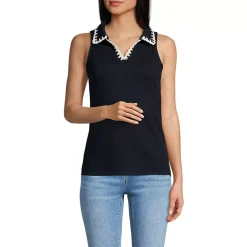 Women's Sleeveless Micro Rib Polo