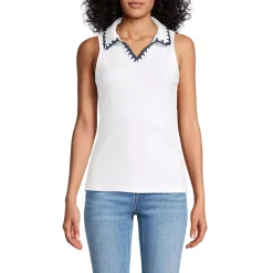 Women's Sleeveless Micro Rib Polo