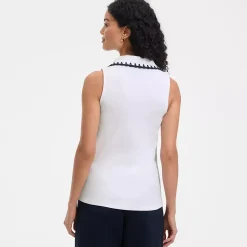 Women's Sleeveless Micro Rib Polo