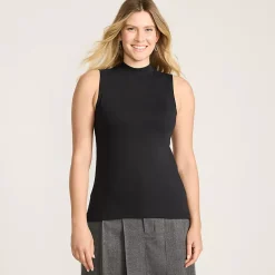 Women's Sleeveless Polished Essentials Mock Neck Top