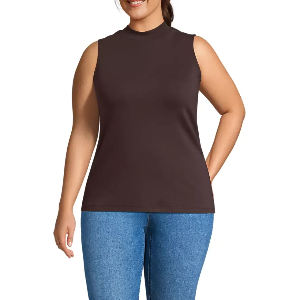 Women's Sleeveless Polished Essentials Mock Neck Top