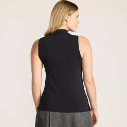 Women's Sleeveless Polished Essentials Mock Neck Top