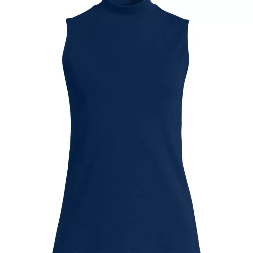 Women's Sleeveless Polished Essentials Mock Neck Top