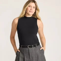 Women's Sleeveless Polished Essentials Mock Neck Top